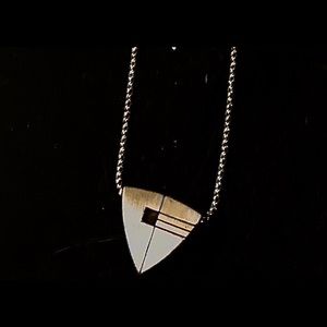 Art Deco gold and silver necklace